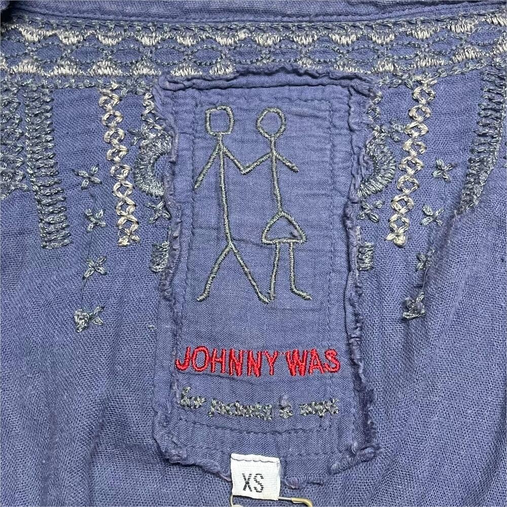 Johnny Was Rhan Boho Gauze Embroidered Dress - Picture 10 of 11